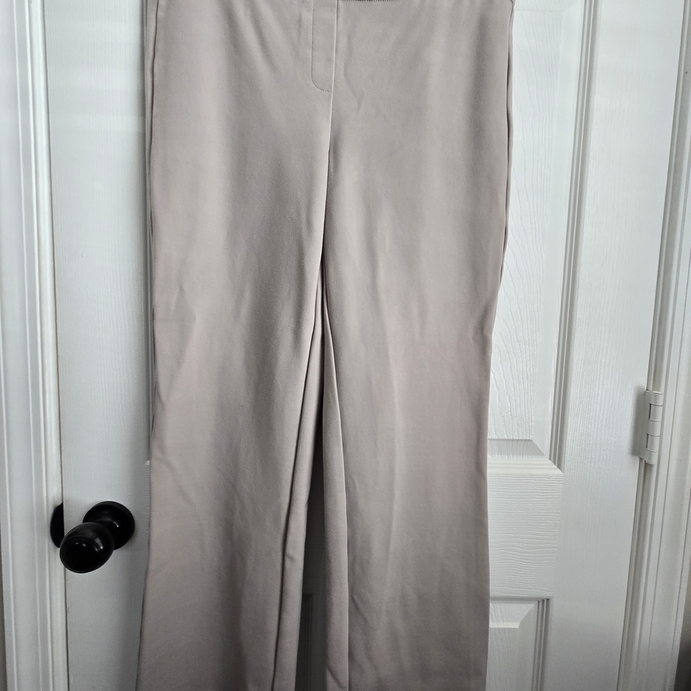 Jones New York Pale Gray Wide Leg Stretchy Pants